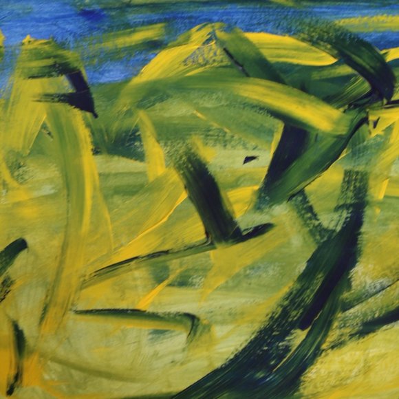 ACRYLIC ABSTRACT PAINTING OF VIBRANT COLORS - Picture 2 of 3